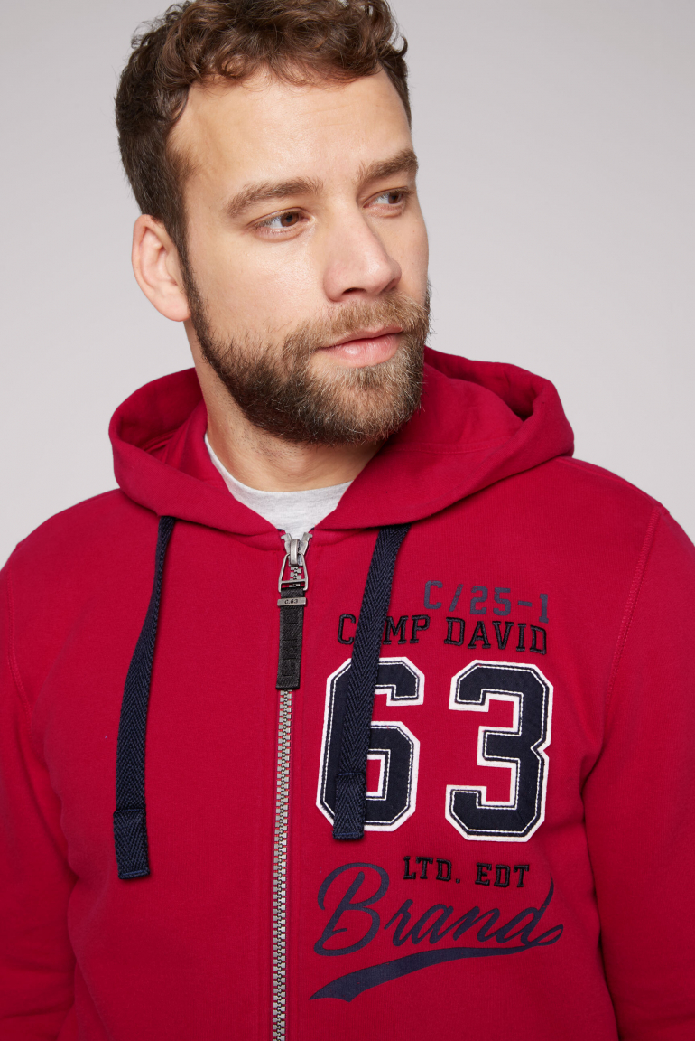 Kapuzensweatjacke mit Retro-Artwork