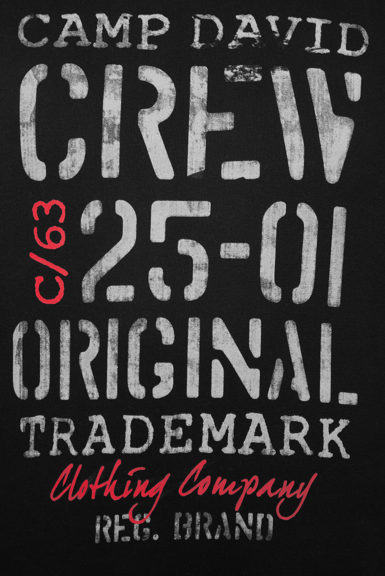 Kapuzensweatshirt mit Used Print