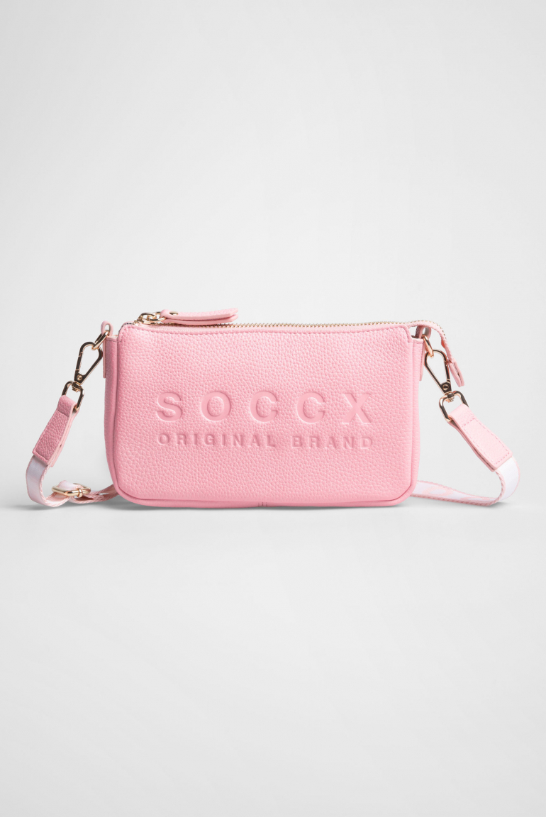 Kleine Umhängetasche mit Logo und Intarsia-Webriemen