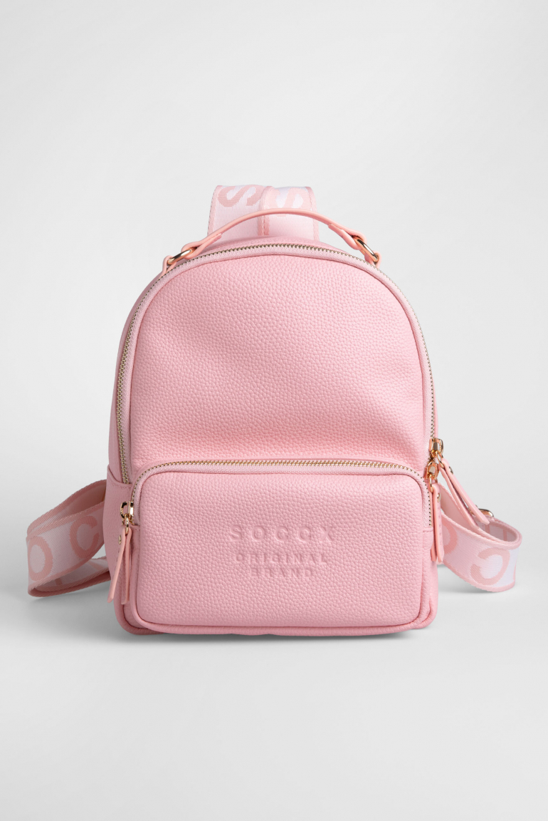 Kleiner Rucksack aus Lederimitat mit Logo-Riemen