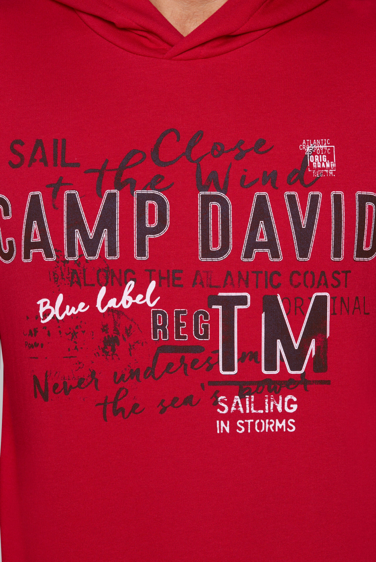 Leichter Hoodie mit Label Print