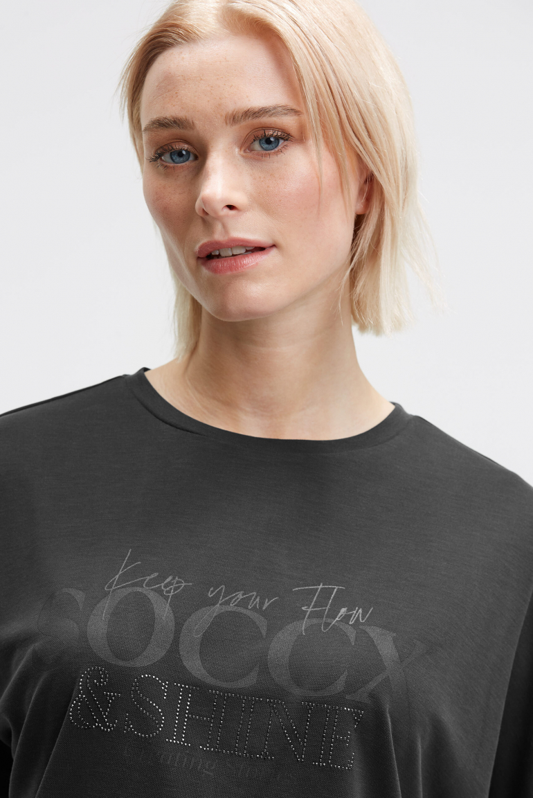 Logo T-Shirt mit Schmucksteinen