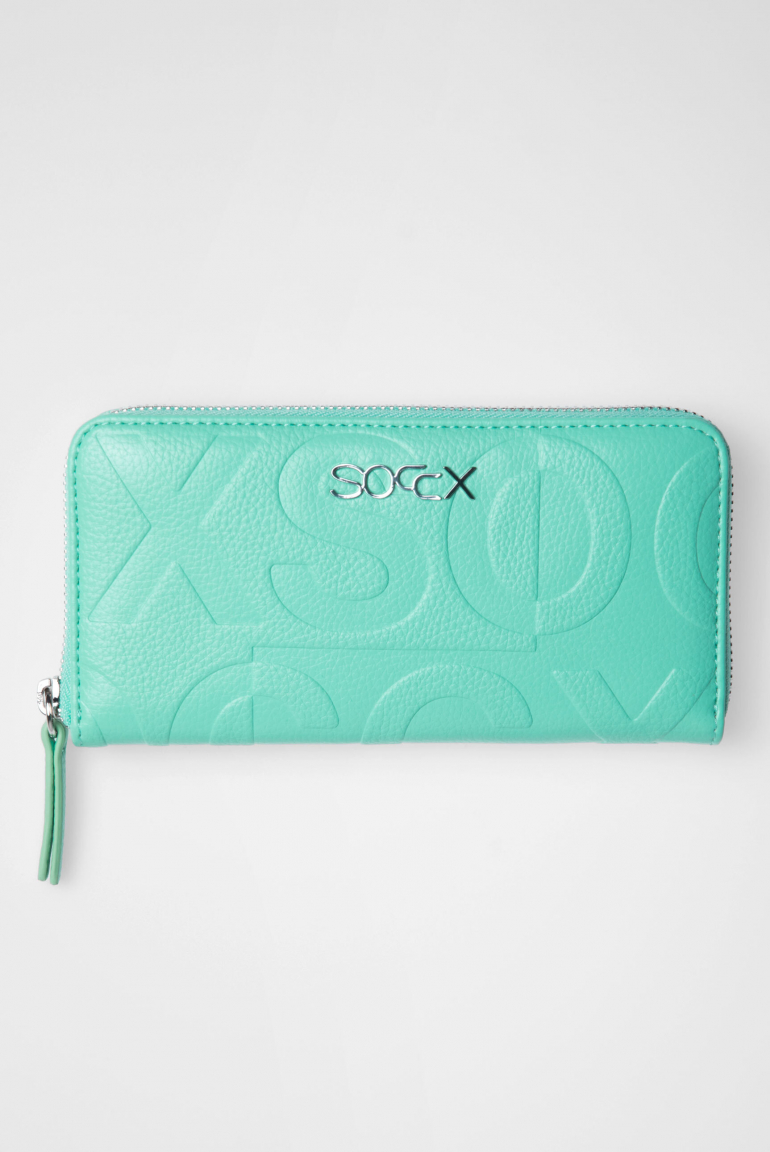 Longbörse mit All-Over-Logo-Prägung