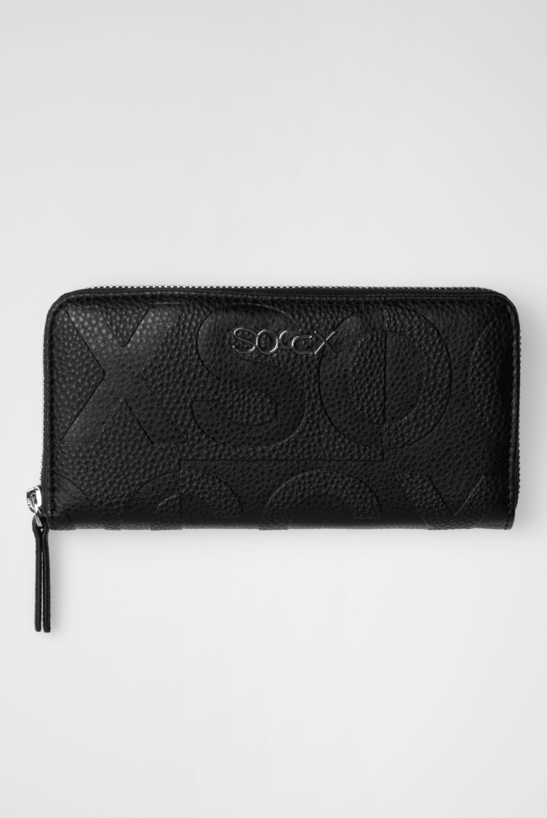 Longbörse mit All-Over-Logo-Prägung