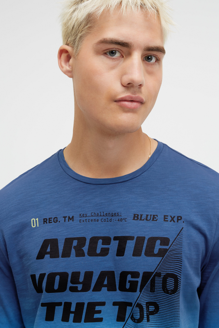 Longsleeve Dip Dye mit Label Prints