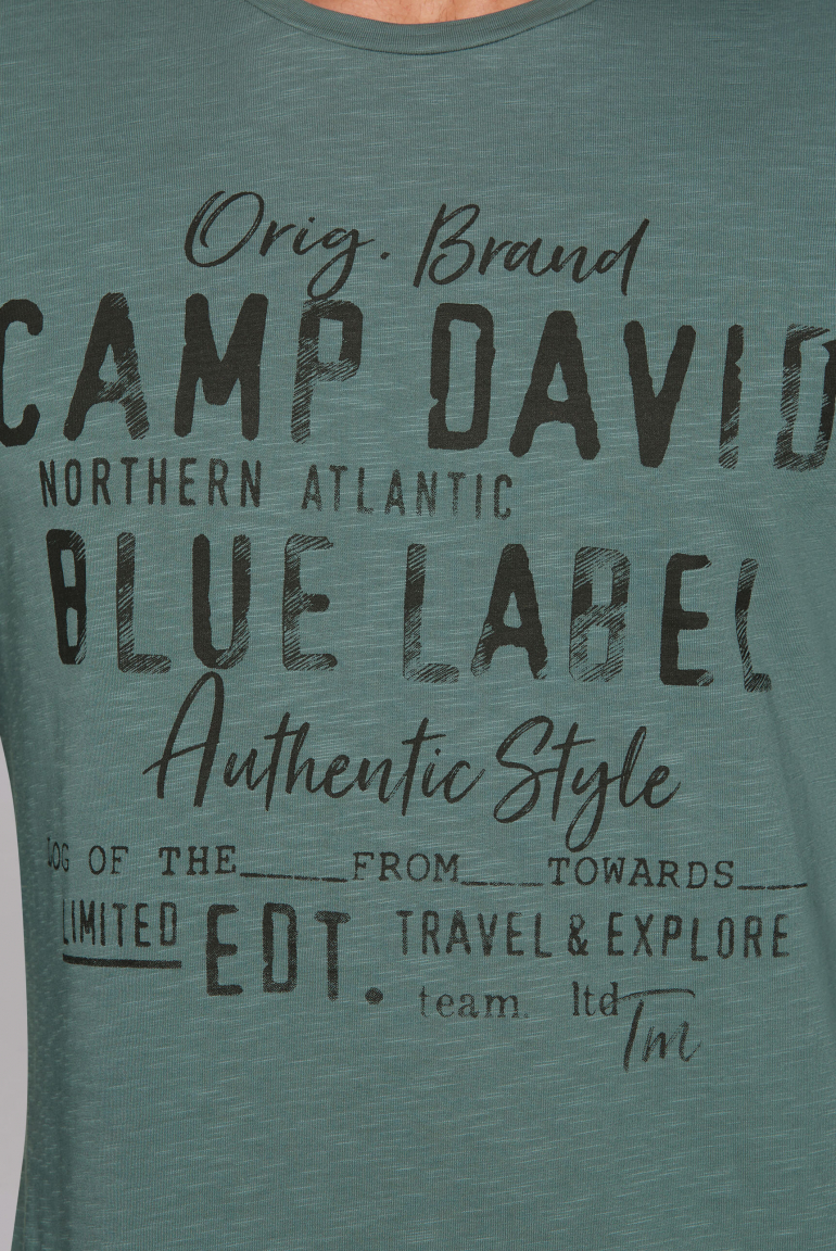 Longsleeve mit Label Print im Used Look