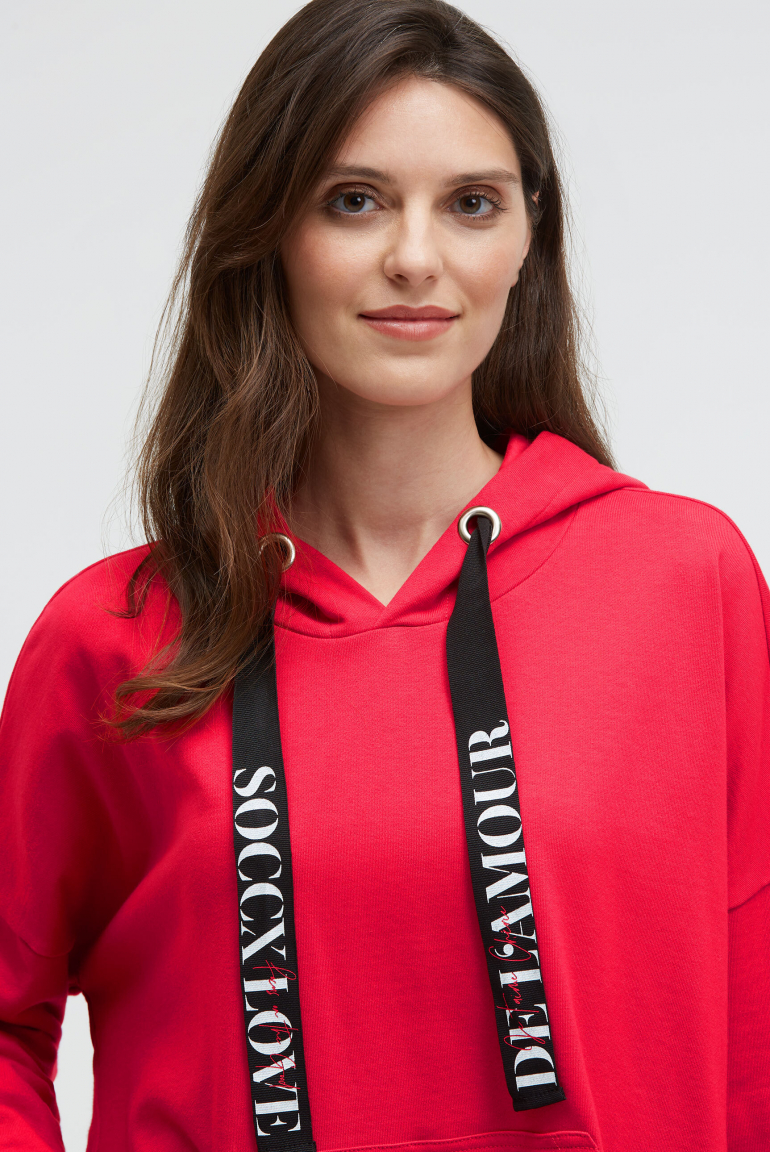 Oversized Hoodie mit Logo Print