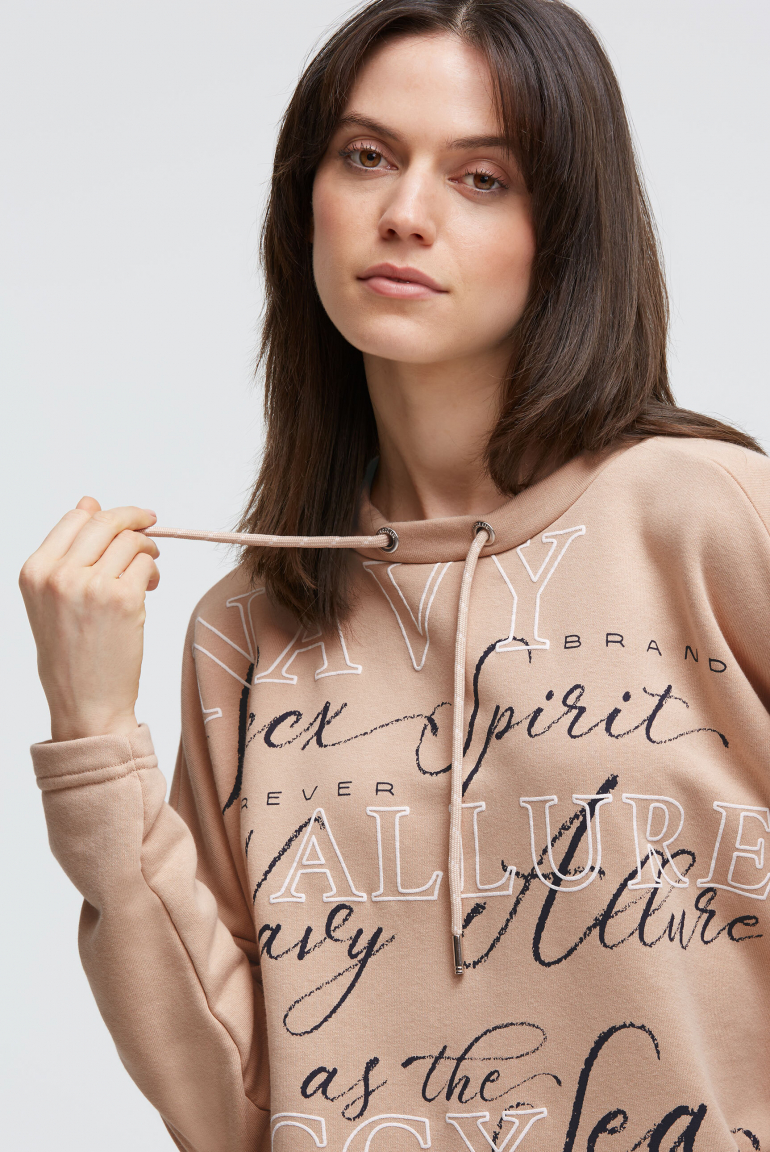 Oversized Sweatshirt mit Wording Print