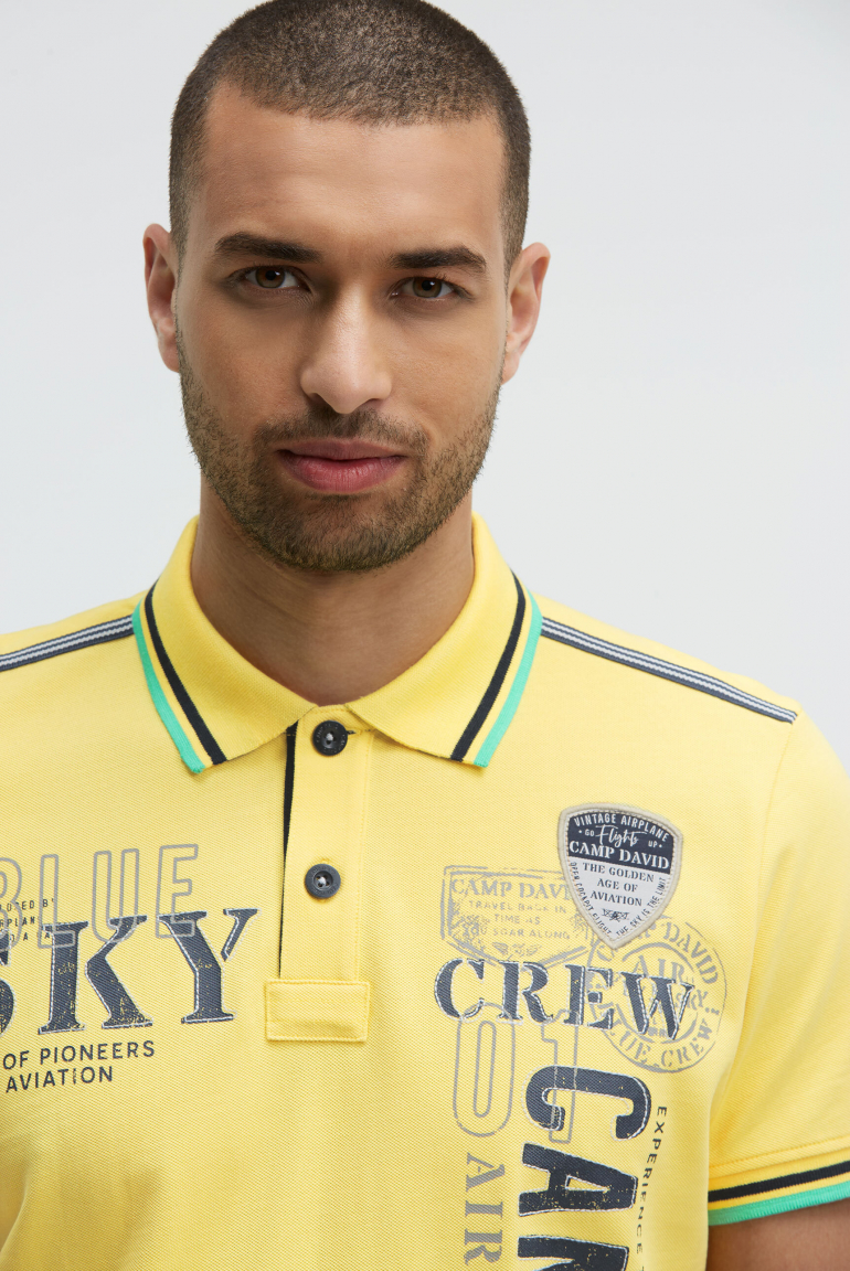 Poloshirt aus Pikee mit Logo Artworks