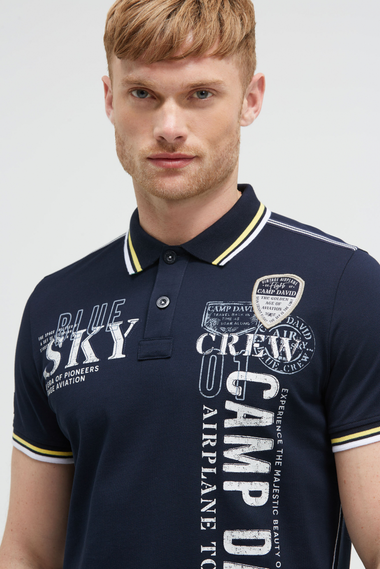 Poloshirt aus Pikee mit Logo Artworks