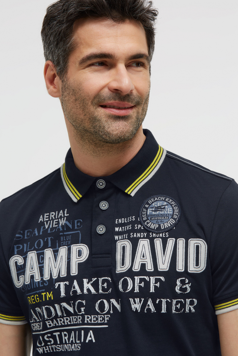 Poloshirt Kurzarm mit Logo-Applikationen