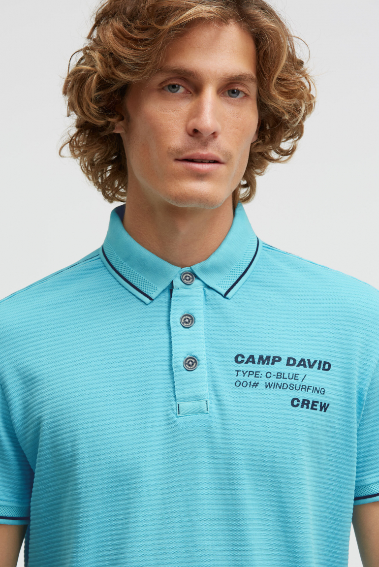 Poloshirt Kurzarm mit Struktur-Details