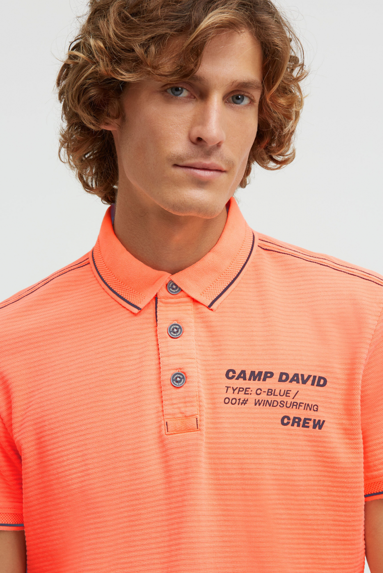 Poloshirt Kurzarm mit Struktur-Details