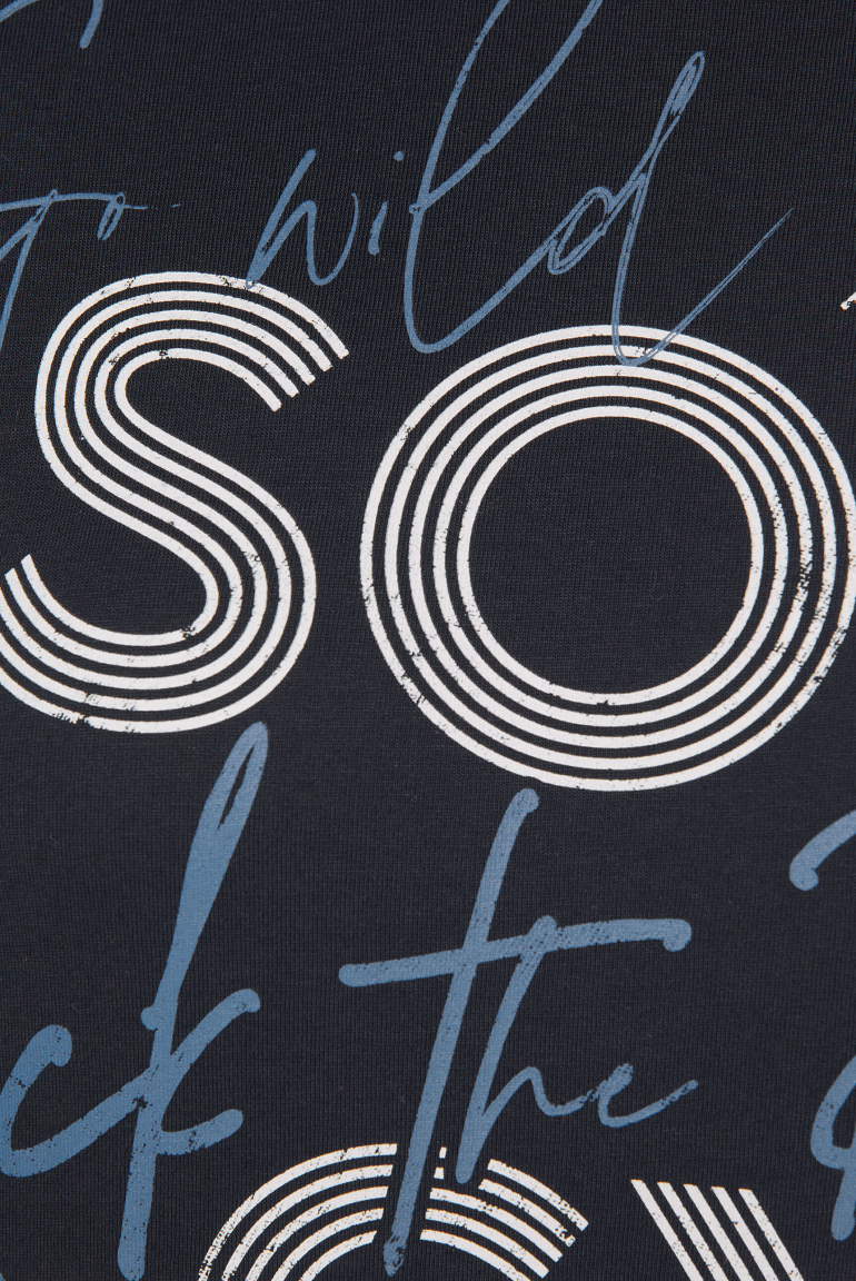 Rundhalsshirt mit Logo Print