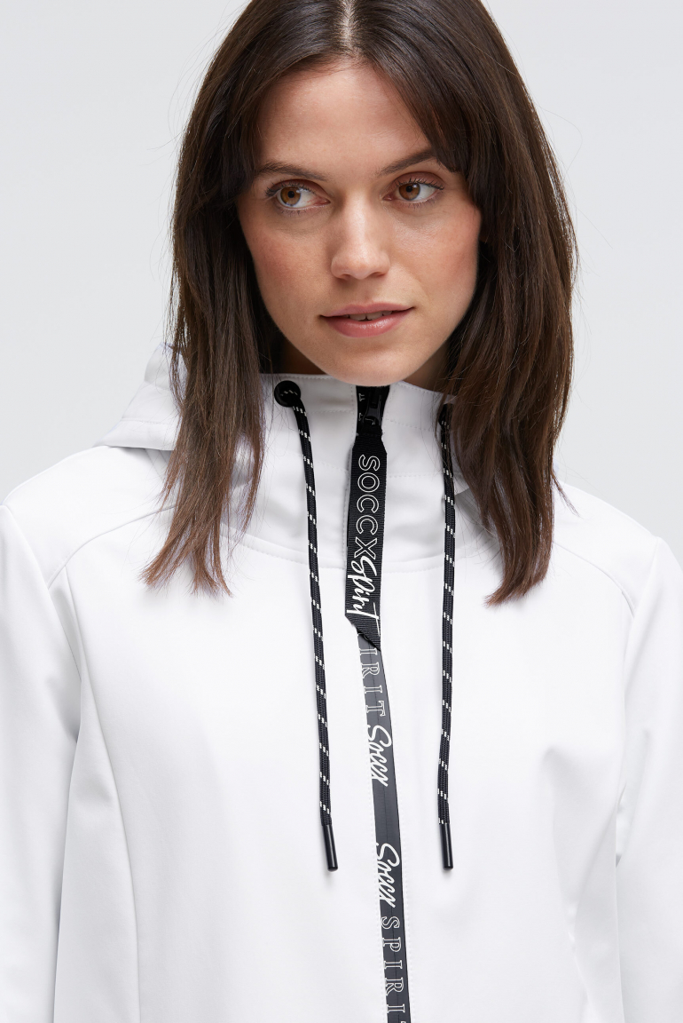 Softshell-Parka mit Kapuze