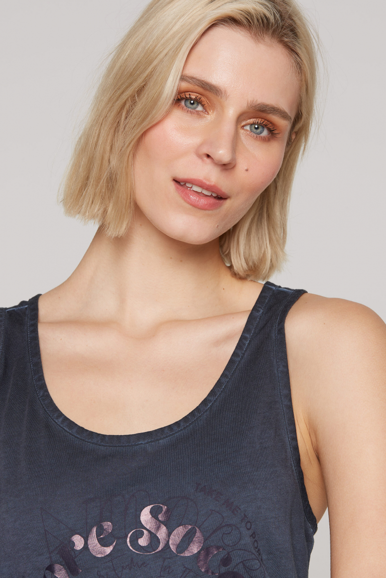 Sommertop Oil Dyed mit Print