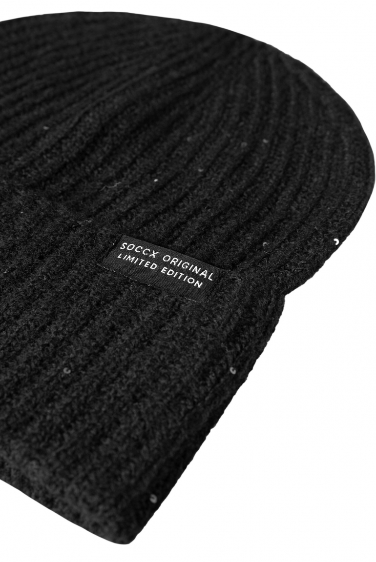 Strickmütze mit Mini-Pailletten