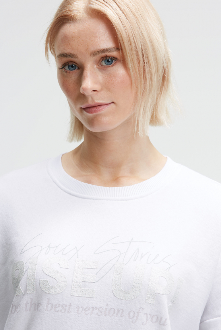 Sweatshirt mit Glitter Rubber Print