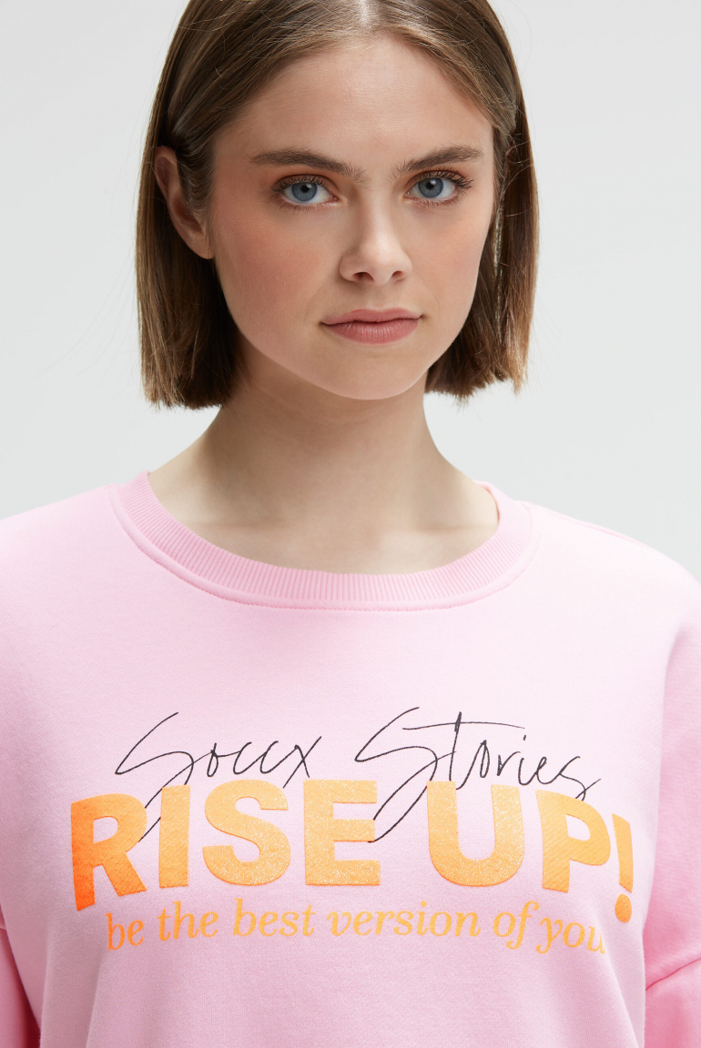 Sweatshirt mit Glitter Rubber Print