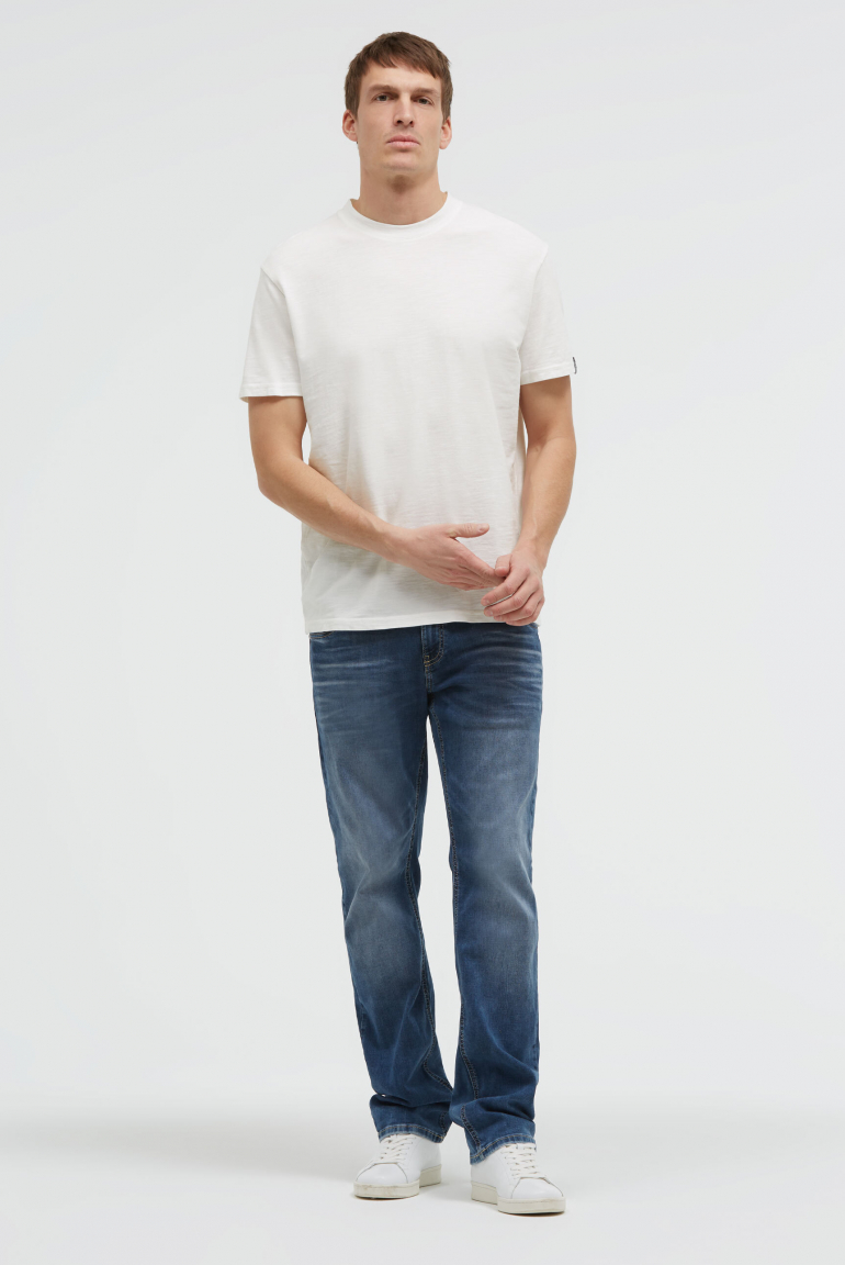 T-Shirt aus Slub-Pikee mit Back-Artwork