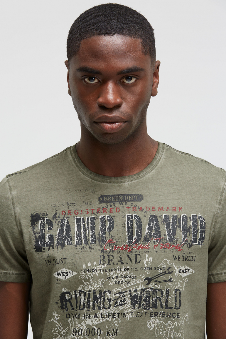 T-Shirt im Used Look mit Crack Prints