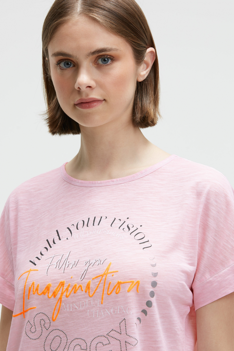 T-Shirt Loose Fit mit Tunnelzugband im Saum