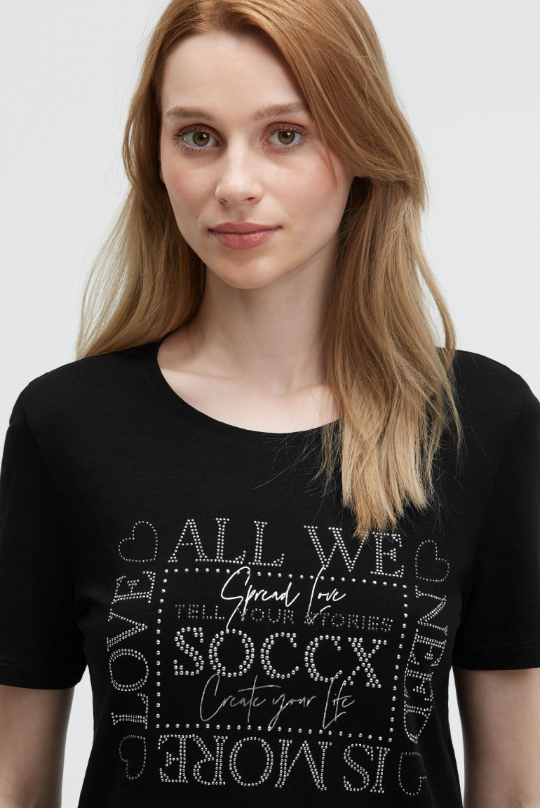 T-Shirt mit Rundhalsausschnitt und Artwork