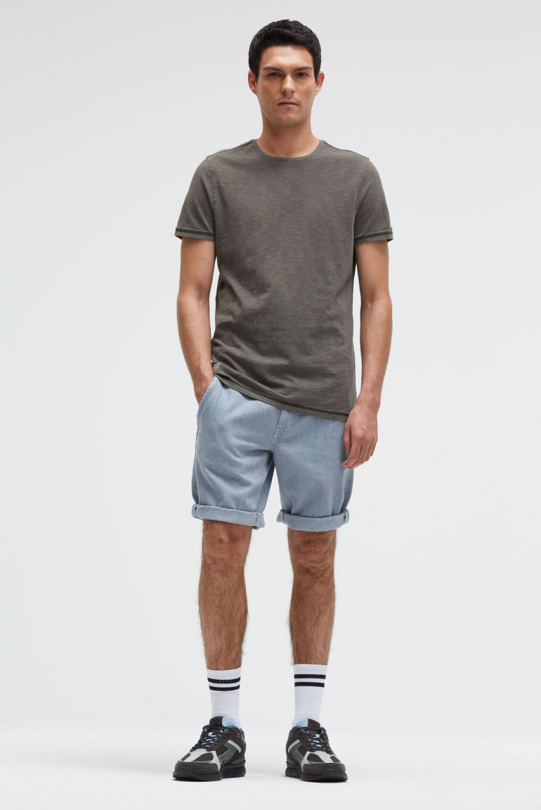 T-Shirt mit Tapes und Rücken-Print