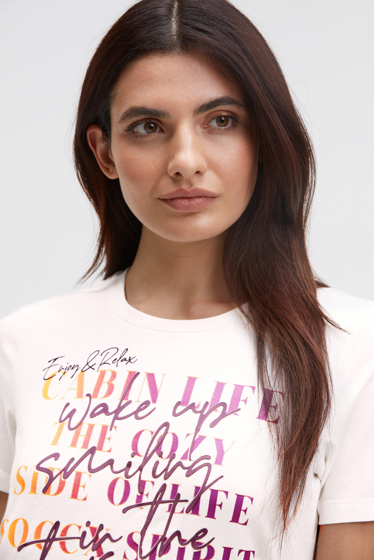 T-Shirt Rundhals mit Colour Gradient Print