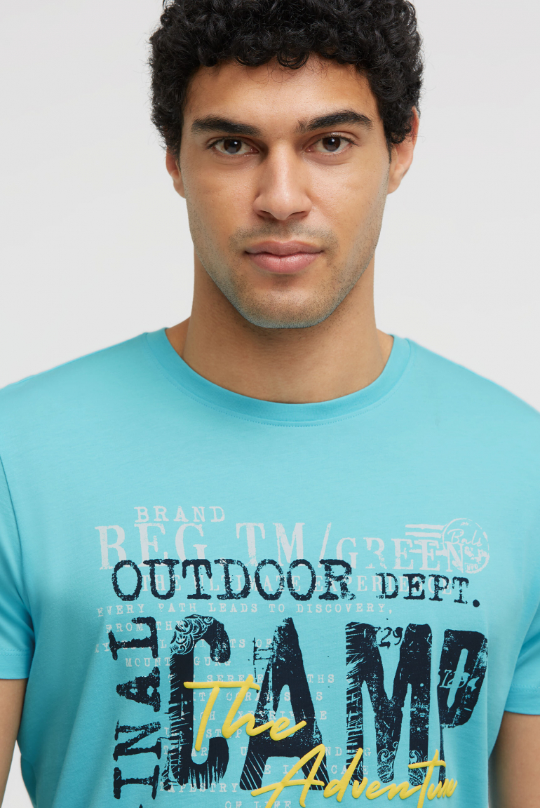 T-Shirt Rundhals mit Logo Prints