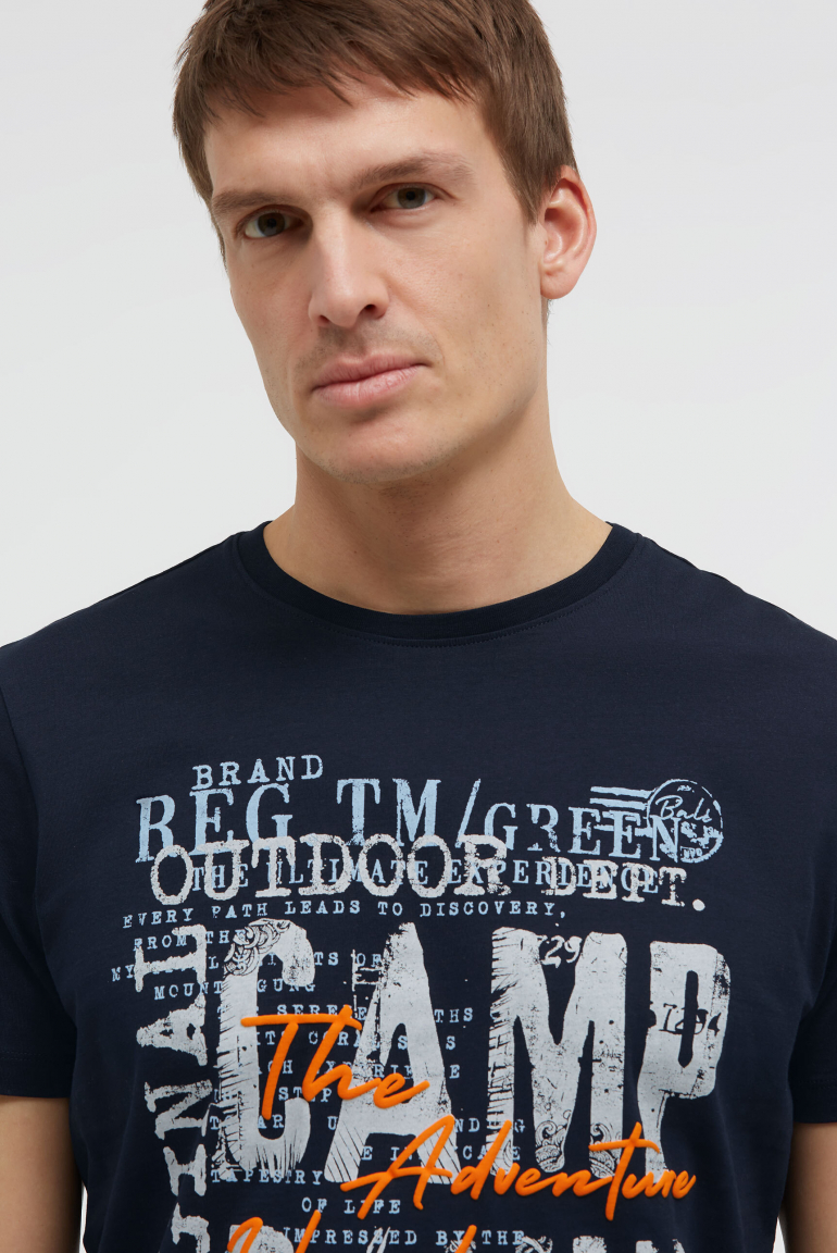 T-Shirt Rundhals mit Logo Prints