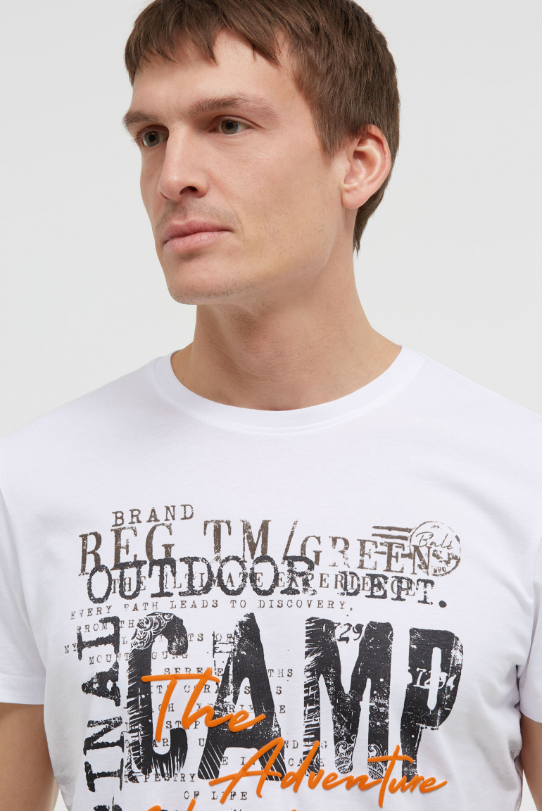 T-Shirt Rundhals mit Logo Prints