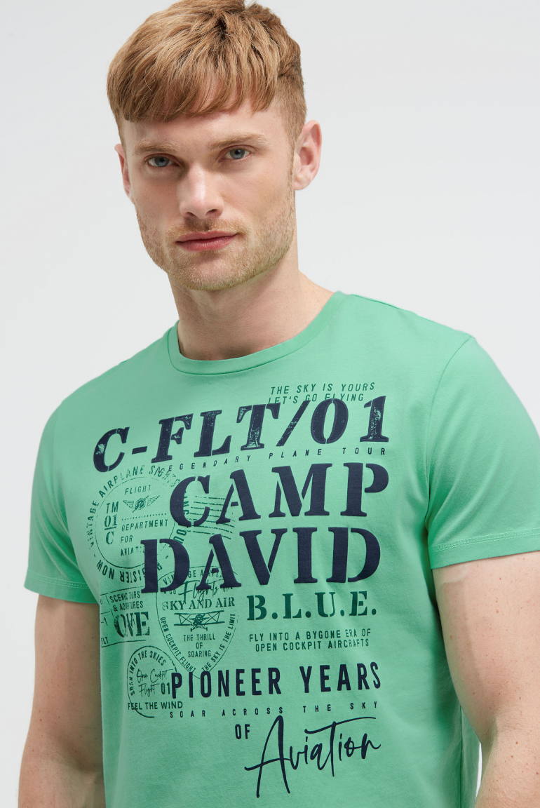 T-Shirt Rundhals mit Puffprint