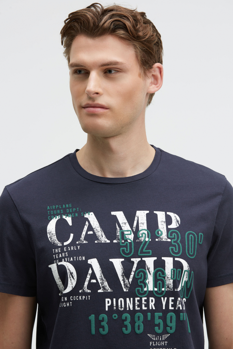 T-Shirt Rundhals mit Puffprint