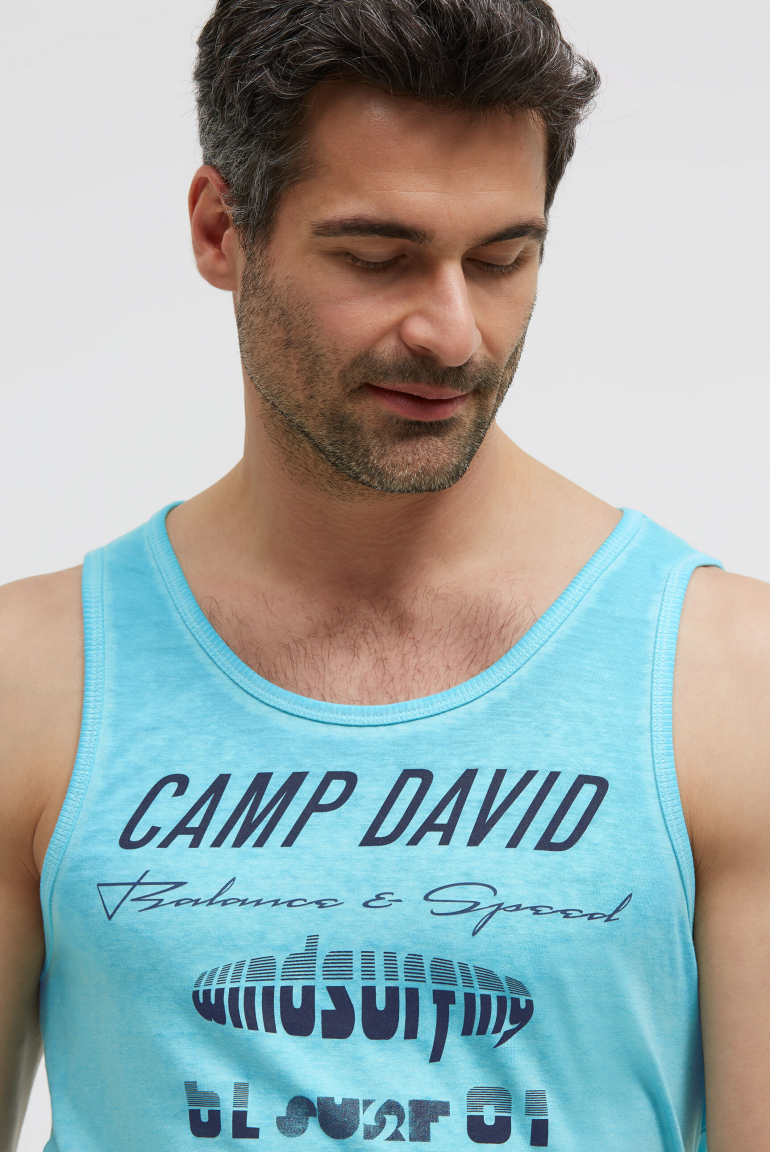 Tanktop mit Ausbrenner-Effekten und Prints