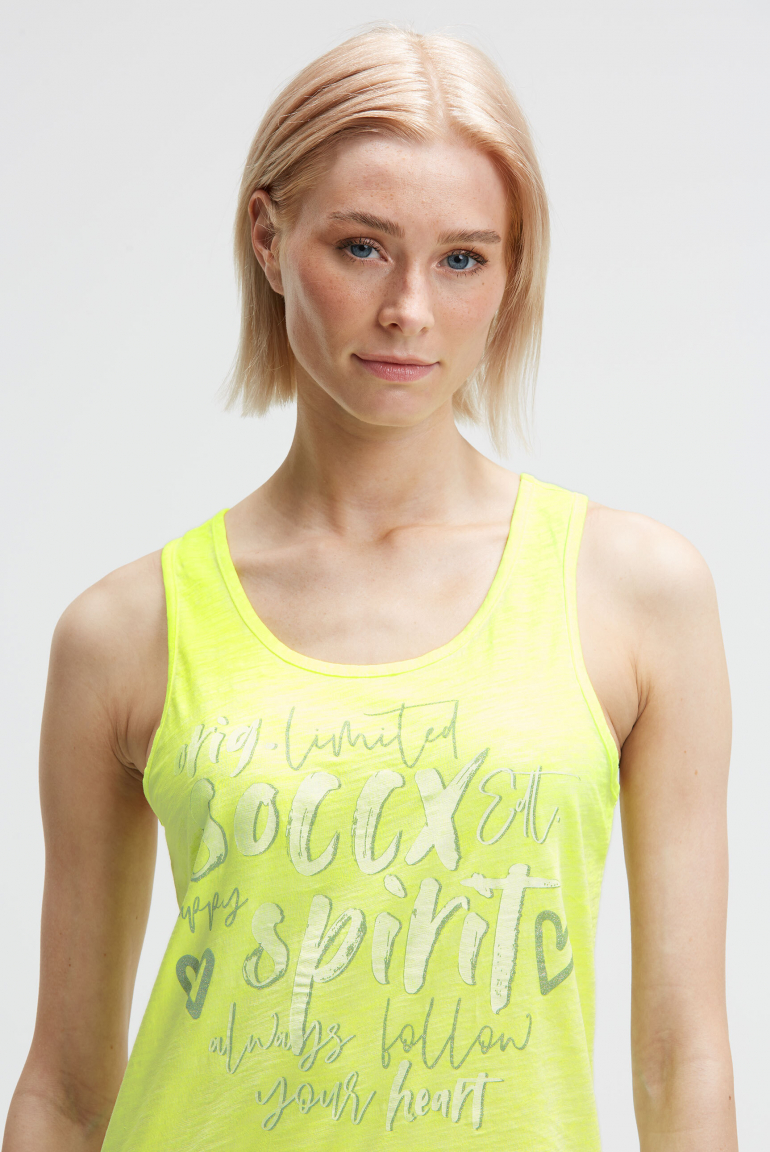 Top mit Glitter Print