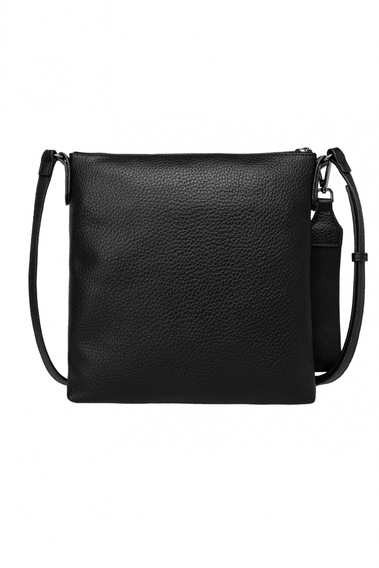 Umhängetasche aus Lederimitat mit Logo-Anhänger