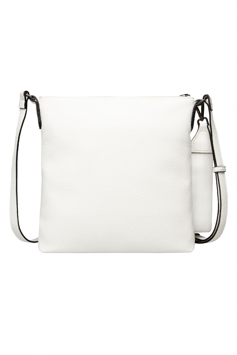 Umhängetasche aus Lederimitat mit Logo-Anhänger