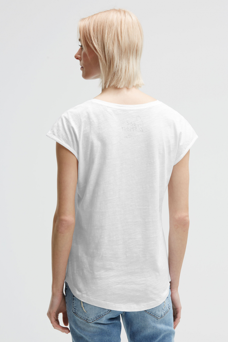 Ärmelloses Shirt mit V-Ausschnitt und Prints