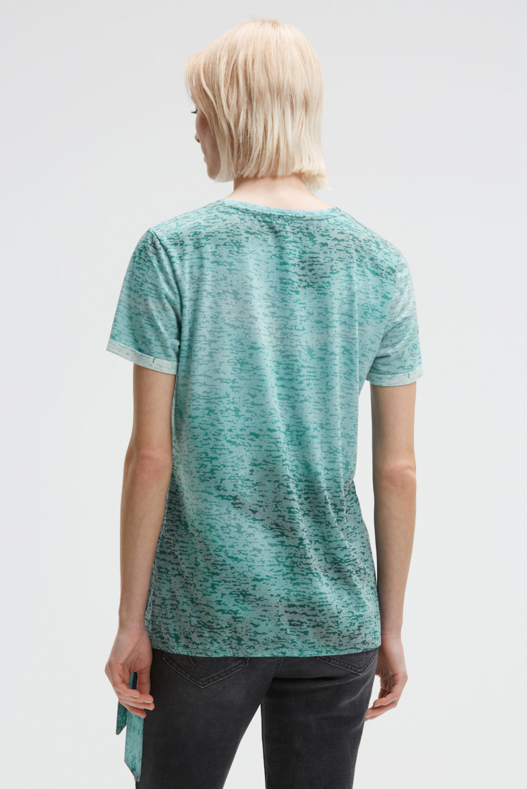 Ausbrenner-Shirt mit Pailletten-Wording