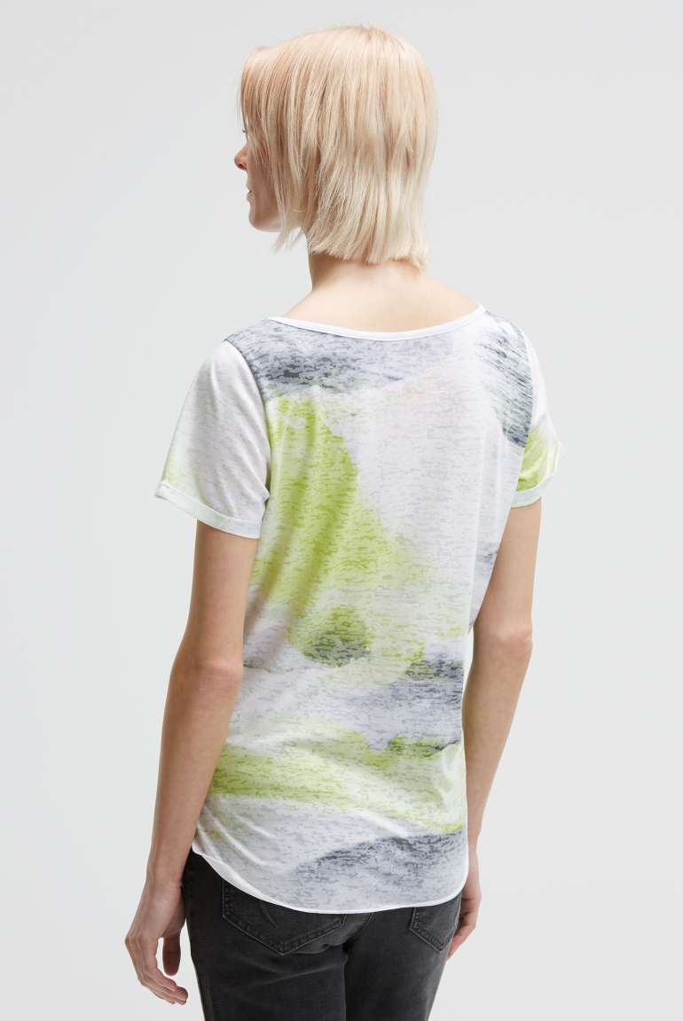 Ausbrenner-T-Shirt mit All Over Print