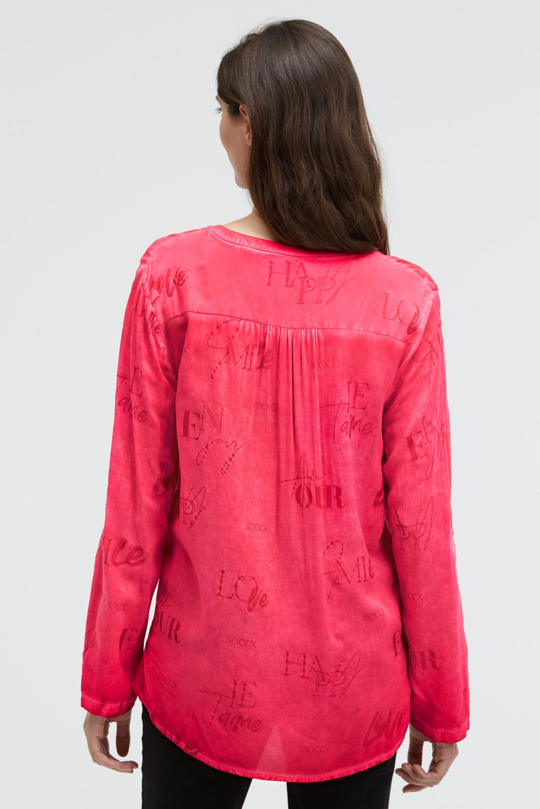 Bluse mit All Over Print