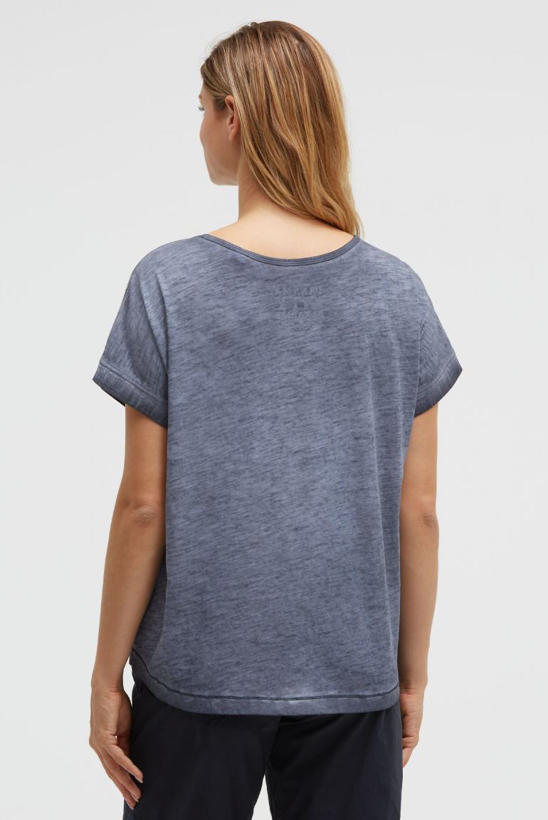 Blusenshirt im Stoffmix mit Artwork