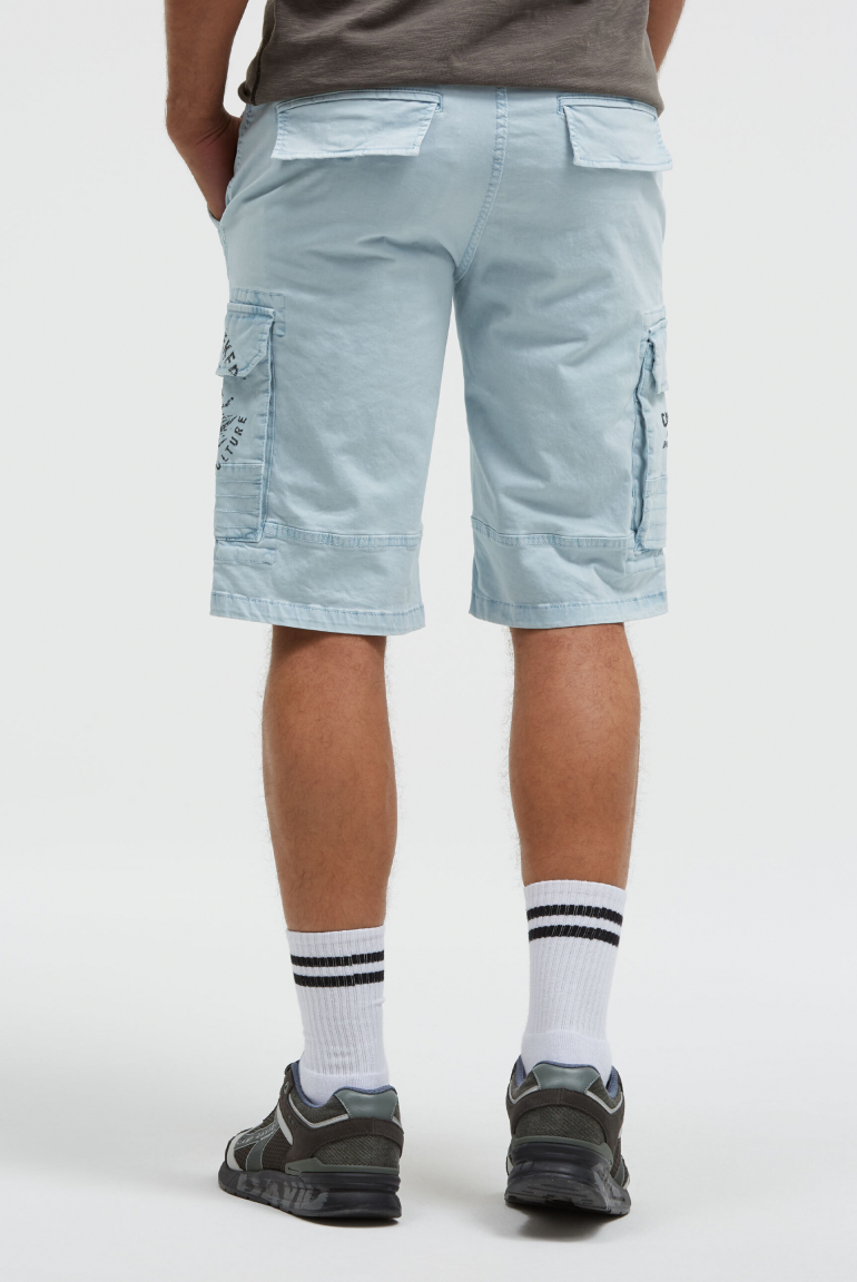 Cargo Shorts mit Prints im Used Look