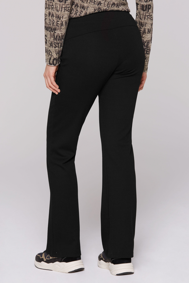 Flared Jerseyhose mit Biese