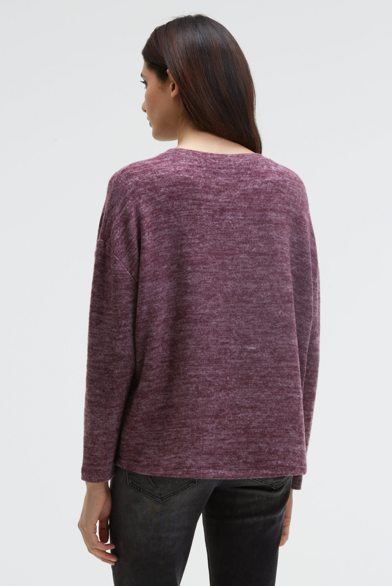 Flauschstrickpullover mit Logo Artwork