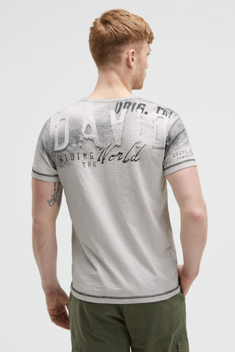 Henley-Shirt im Used Look mit Photoprint