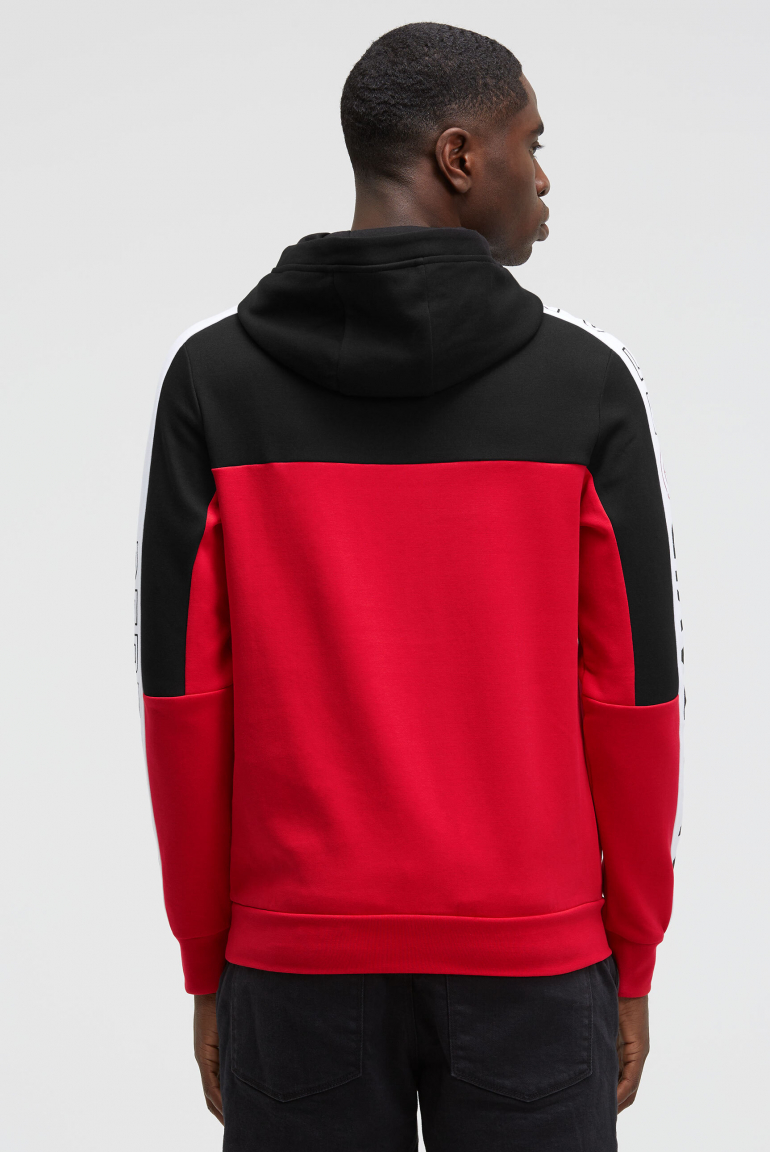 Hoodie aus Interlock mit Colour-Blocking