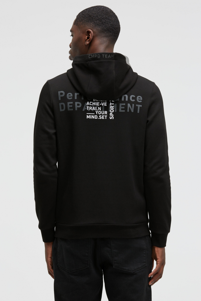 Hoodie aus Interlock mit Rücken-Artworks