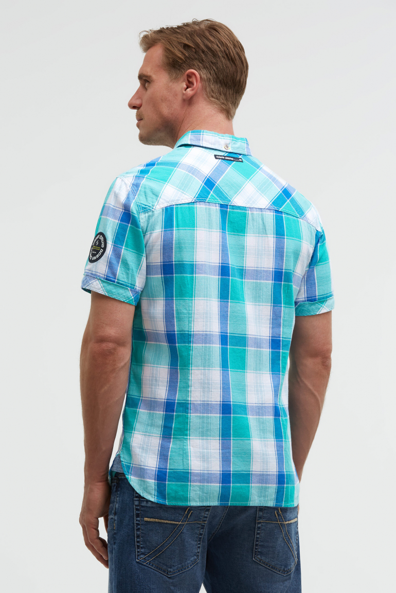 Karohemd Kurzarm mit Dobby-Struktur